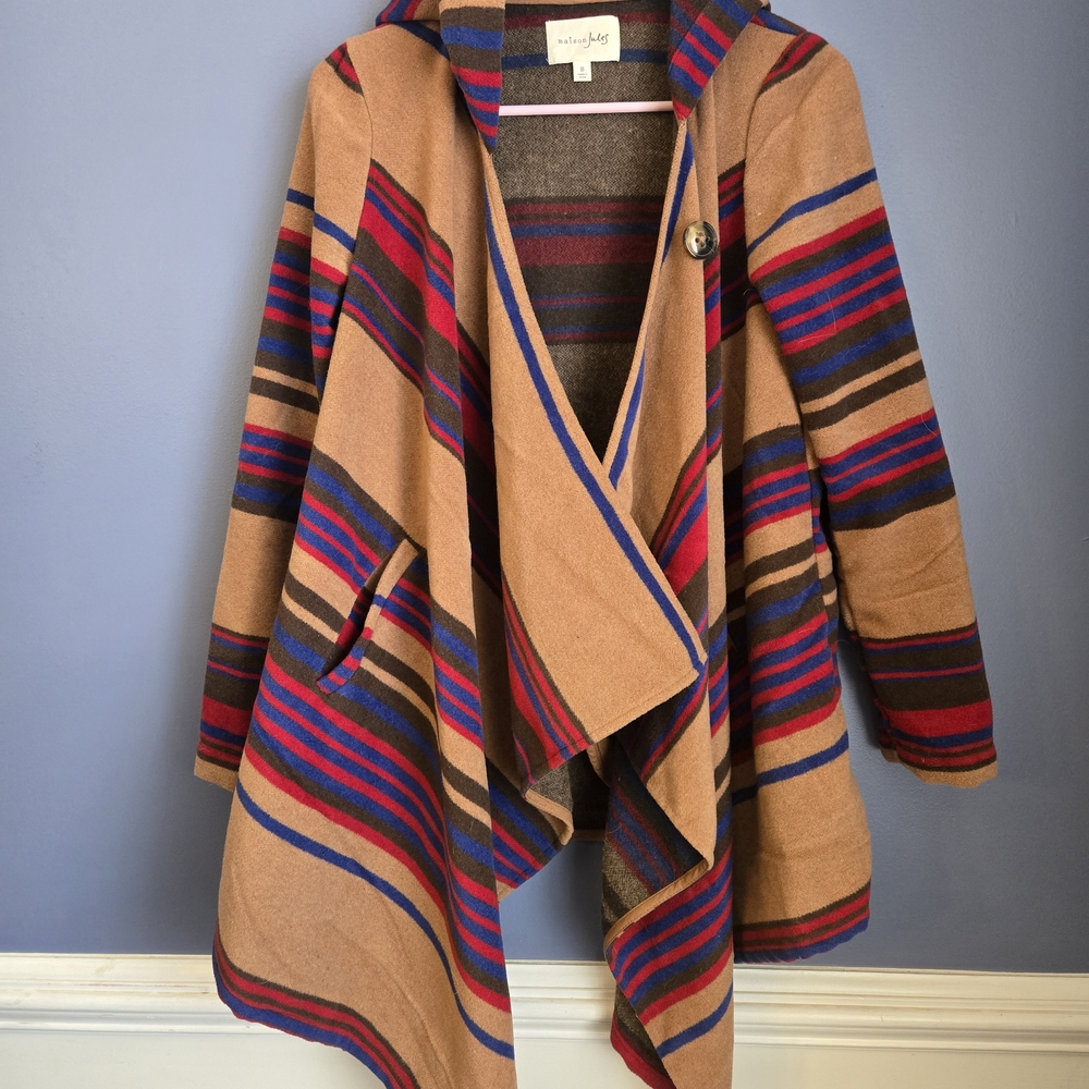 Maison Jules Multicolor Striped Cardigan